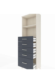 Arges Dolap 2 Raflı 5 Çekmeceli 60x30x182 - S23M040V2A