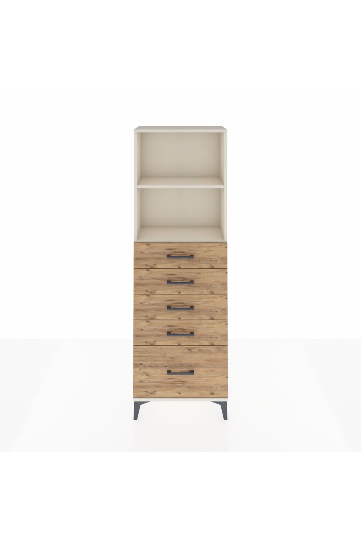 Arges Dolap 2 Raflı 5 Çekmeceli 60x30x182 - S23M040V3A