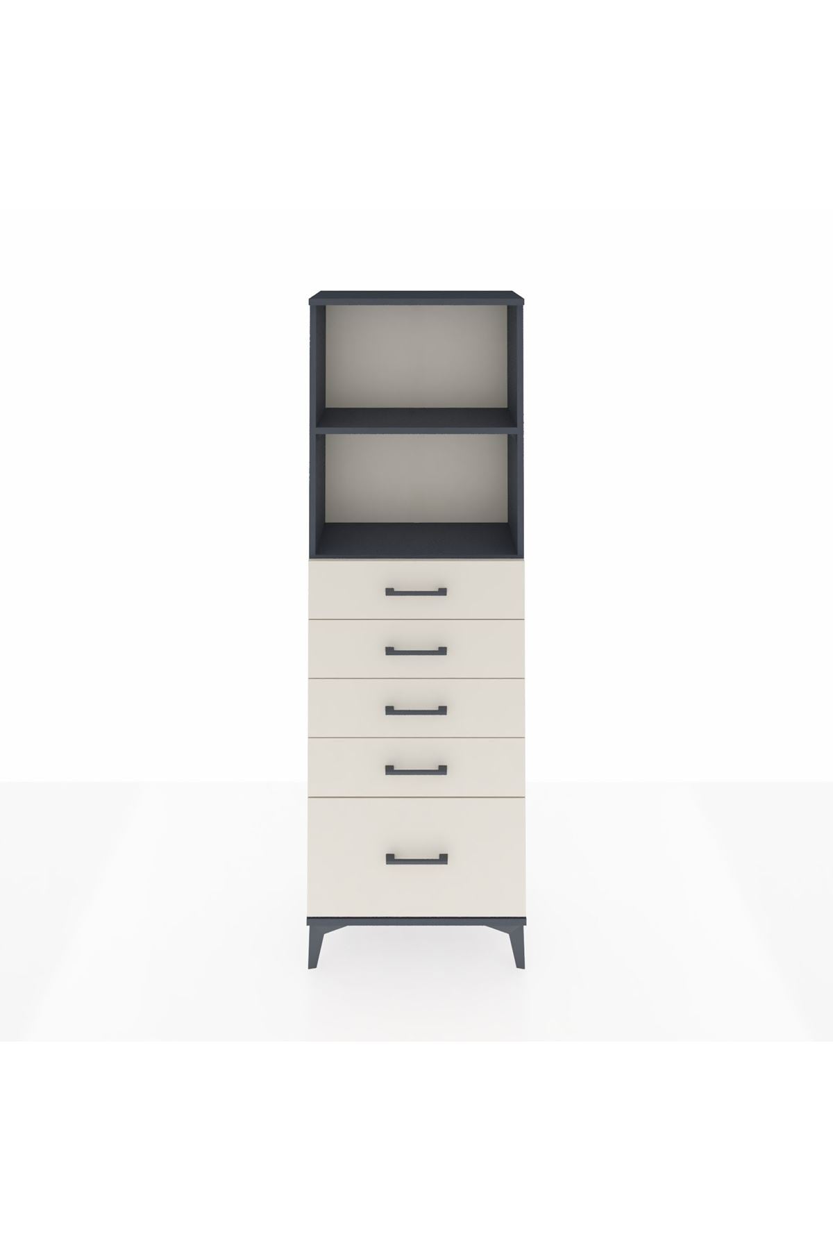 Arges Dolap 2 Raflı 5 Çekmeceli 60x30x182 - S23M040V4A