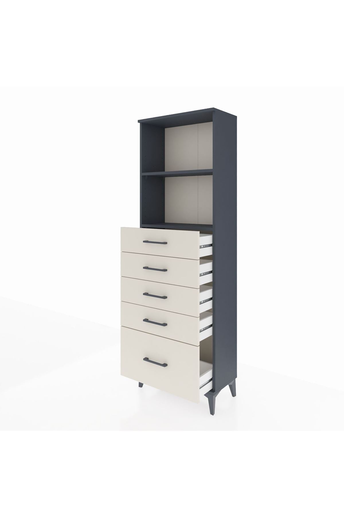 Arges Dolap 2 Raflı 5 Çekmeceli 60x30x182 - S23M040V4A