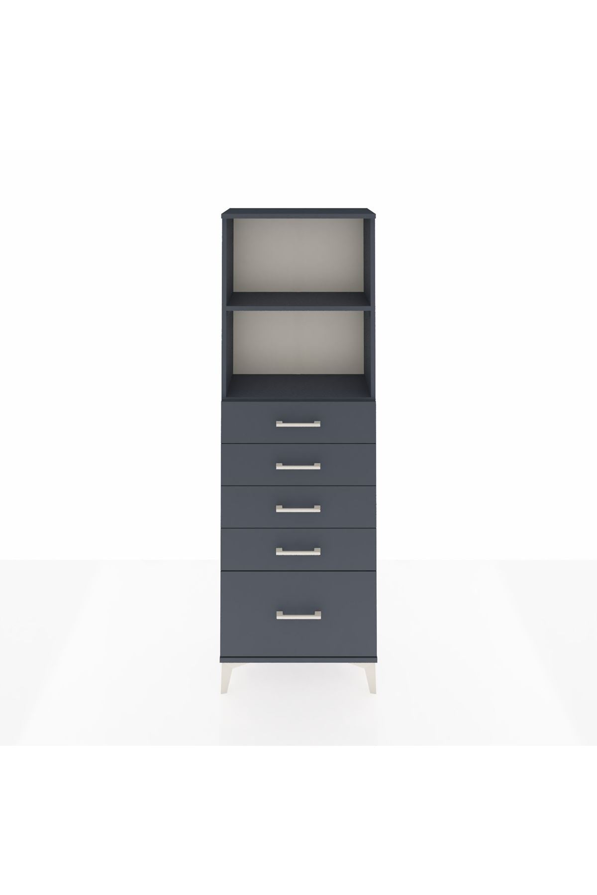 Arges Dolap 2 Raflı 5 Çekmeceli 60x30x182 - S23M040V5A