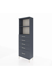 Arges Dolap 2 Raflı 5 Çekmeceli 60x30x182 - S23M040V5A
