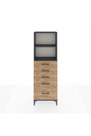 Arges Dolap 2 Raflı 5 Çekmeceli 60x30x182 - S23M040V6A