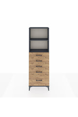 Arges Dolap 2 Raflı 5 Çekmeceli 60x30x182