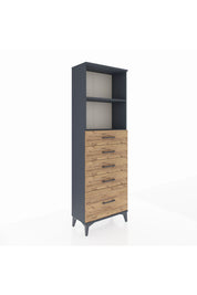 Arges Dolap 2 Raflı 5 Çekmeceli 60x30x182 - S23M040V6A