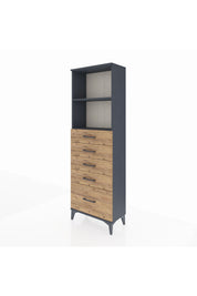 Arges Dolap 2 Raflı 5 Çekmeceli 60x30x182 - S23M040V6A