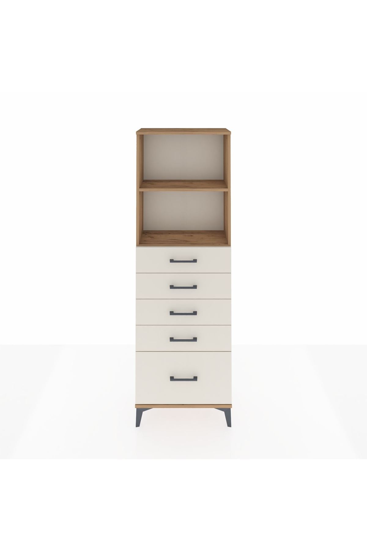 Arges Dolap 2 Raflı 5 Çekmeceli 60x30x182 - S23M040V7A