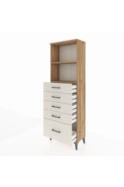 Arges Dolap 2 Raflı 5 Çekmeceli 60x30x182 - S23M040V7A