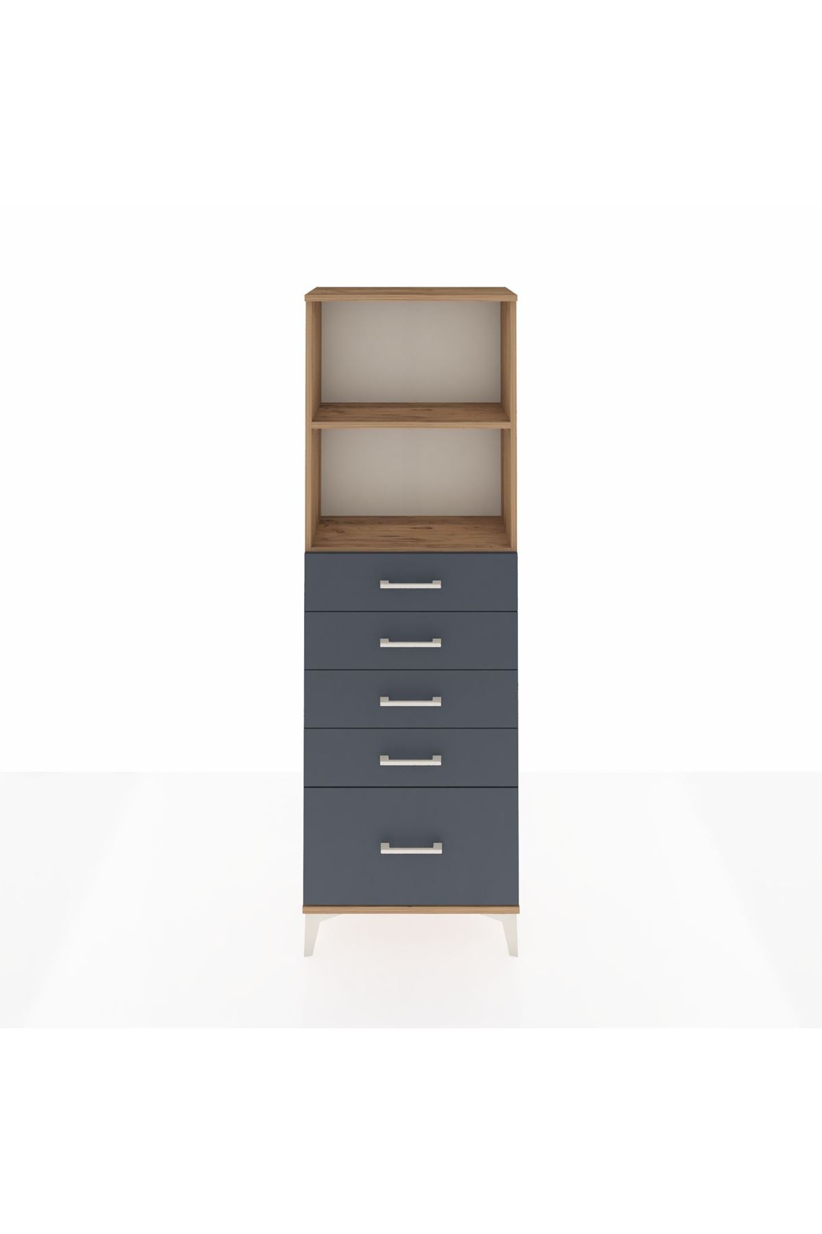 Arges Dolap 2 Raflı 5 Çekmeceli 60x30x182 - S23M040V8A