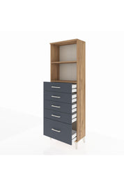 Arges Dolap 2 Raflı 5 Çekmeceli 60x30x182 - S23M040V8A