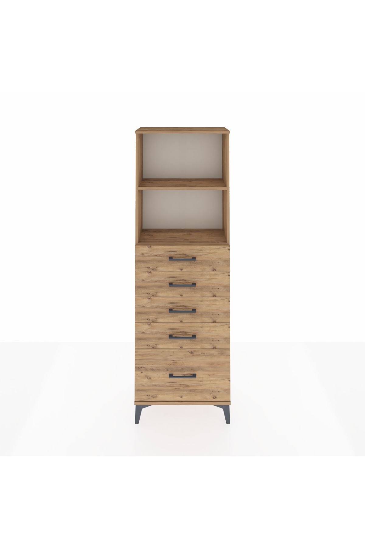 Arges Dolap 2 Raflı 5 Çekmeceli 60x30x182 - S23M040V9A