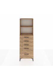 Arges Dolap 2 Raflı 5 Çekmeceli 60x30x182 - S23M040V9A