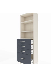 Arges Dolap 3 Raflı 4 Çekmeceli 60x30x182 - S23M041V2A