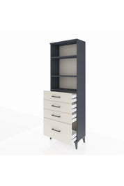 Arges Dolap 3 Raflı 4 Çekmeceli 60x30x182 - S23M041V4A