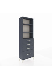 Arges Dolap 3 Raflı 4 Çekmeceli 60x30x182 - S23M041V5A