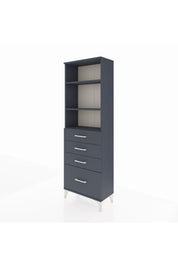 Arges Dolap 3 Raflı 4 Çekmeceli 60x30x182 - S23M041V5A