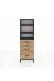 Arges Dolap 3 Raflı 4 Çekmeceli 60x30x182 - S23M041V6A