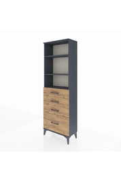 Arges Dolap 3 Raflı 4 Çekmeceli 60x30x182 - S23M041V6A