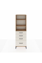 Arges Dolap 3 Raflı 4 Çekmeceli 60x30x182 - S23M041V7A
