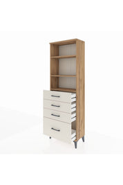Arges Dolap 3 Raflı 4 Çekmeceli 60x30x182 - S23M041V7A
