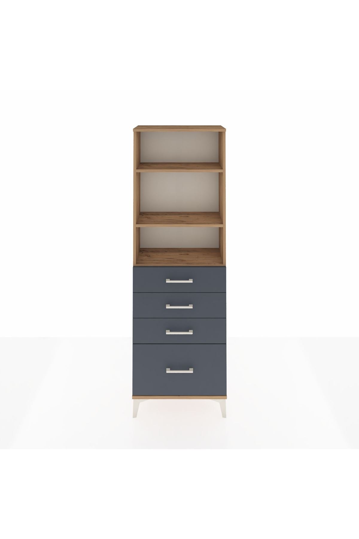 Arges Dolap 3 Raflı 4 Çekmeceli 60x30x182 - S23M041V8A