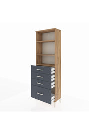 Arges Dolap 3 Raflı 4 Çekmeceli 60x30x182 - S23M041V8A