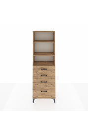 Arges Dolap 3 Raflı 4 Çekmeceli 60x30x182 - S23M041V9A