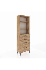 Arges Dolap 3 Raflı 4 Çekmeceli 60x30x182 - S23M041V9A