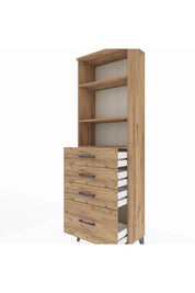 Arges Dolap 3 Raflı 4 Çekmeceli 60x30x182 - S23M041V9A