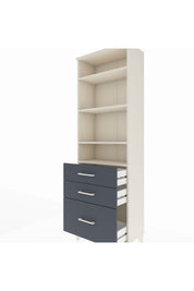 Arges Dolap 4 Raflı 3 Çekmeceli 60x30x182 - S23M042V2A