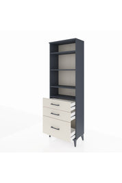 Arges Dolap 4 Raflı 3 Çekmeceli 60x30x182 - S23M042V4A