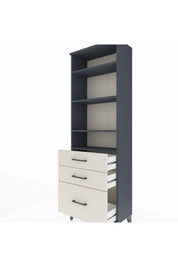 Arges Dolap 4 Raflı 3 Çekmeceli 60x30x182 - S23M042V4A