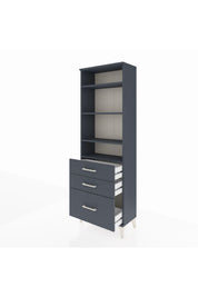 Arges Dolap 4 Raflı 3 Çekmeceli 60x30x182 - S23M042V5A