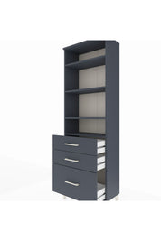 Arges Dolap 4 Raflı 3 Çekmeceli 60x30x182 - S23M042V5A