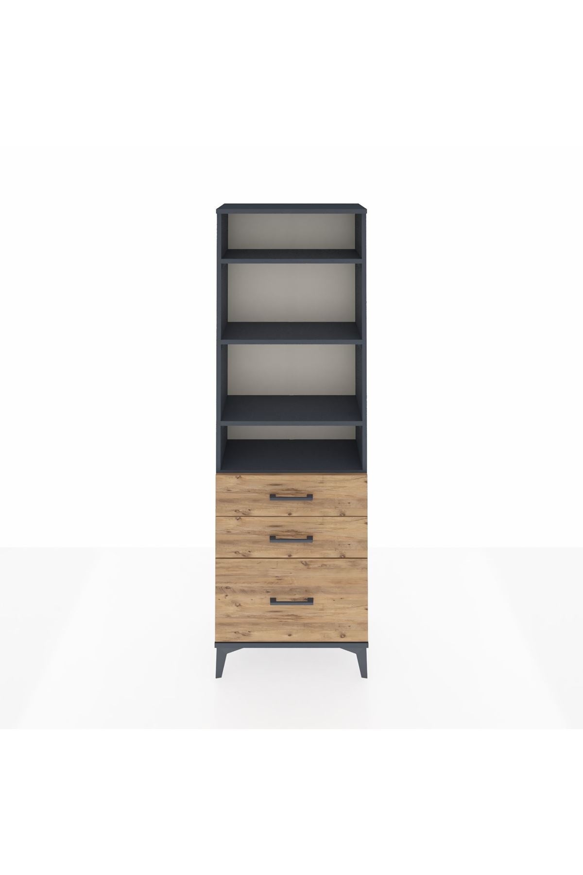 Arges Dolap 4 Raflı 3 Çekmeceli 60x30x182 - S23M042V6A