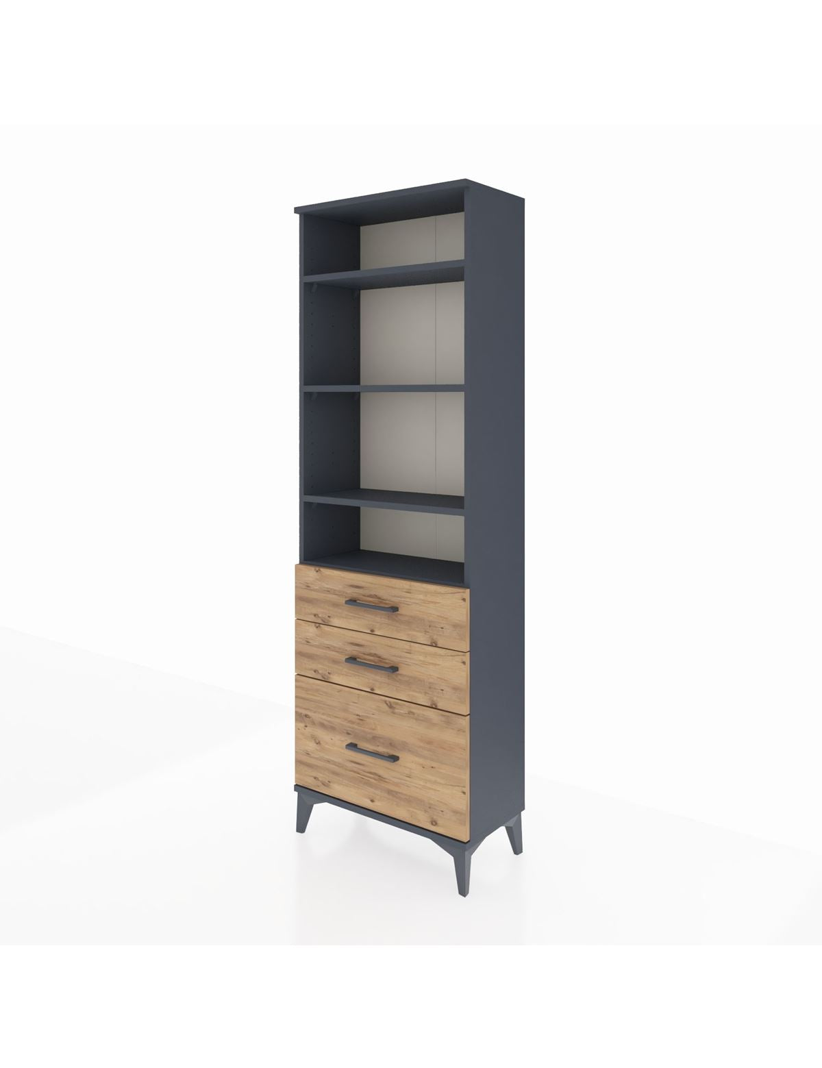 Arges Dolap 4 Raflı 3 Çekmeceli 60x30x182 - S23M042V6A
