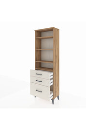 Arges Dolap 4 Raflı 3 Çekmeceli 60x30x182 - S23M042V7A