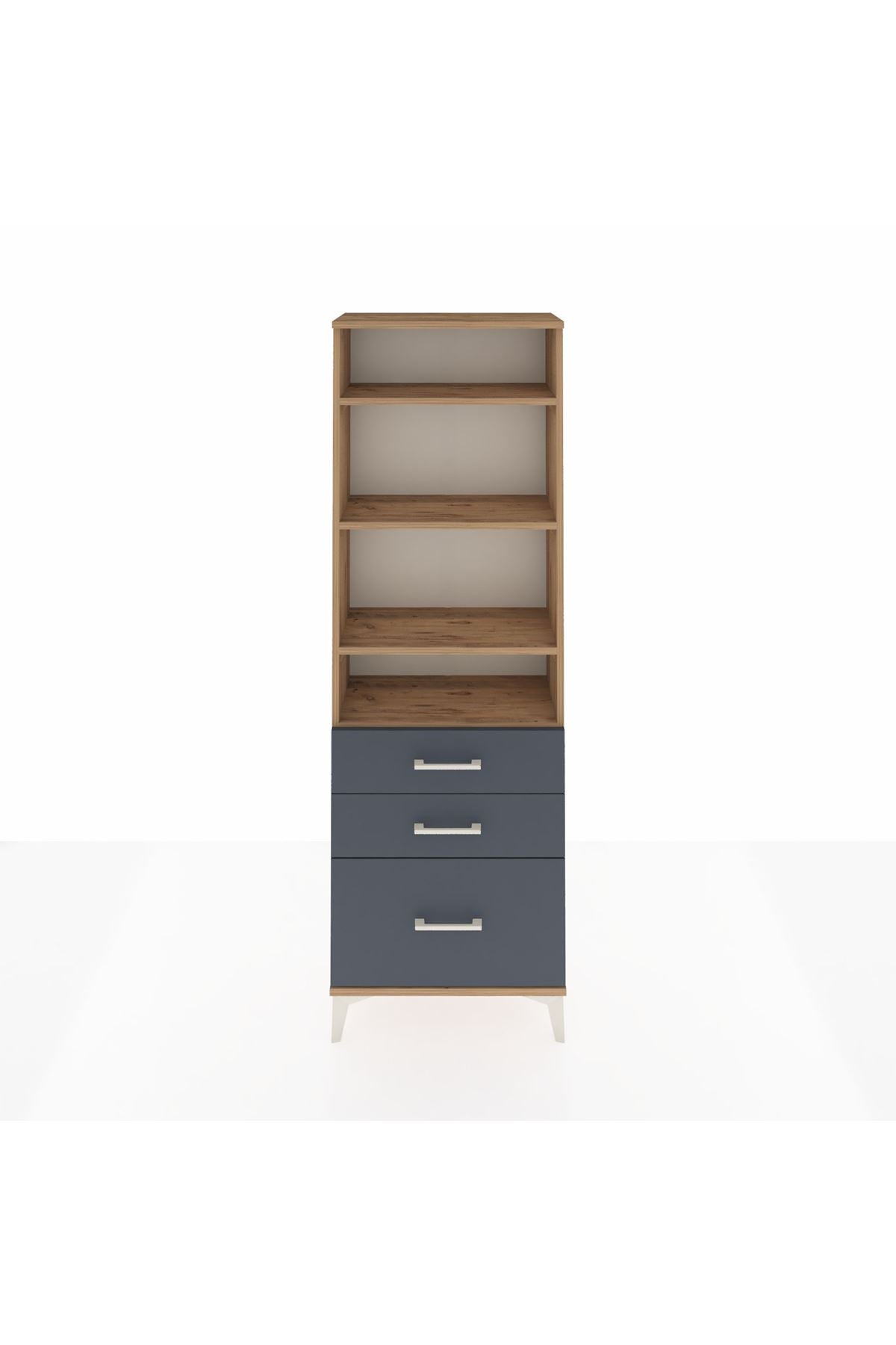 Arges Dolap 4 Raflı 3 Çekmeceli 60x30x182 - S23M042V8A