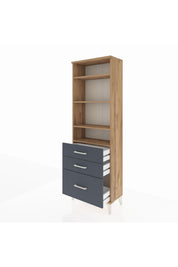 Arges Dolap 4 Raflı 3 Çekmeceli 60x30x182 - S23M042V8A