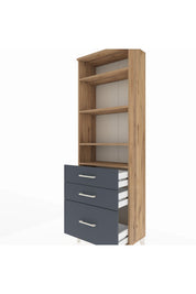Arges Dolap 4 Raflı 3 Çekmeceli 60x30x182 - S23M042V8A