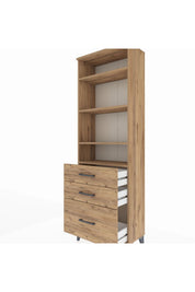 Arges Dolap 4 Raflı 3 Çekmeceli 60x30x182 - S23M042V9A