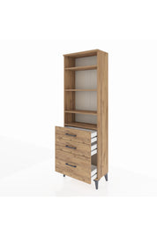 Arges Dolap 4 Raflı 3 Çekmeceli 60x30x182 - S23M042V9A