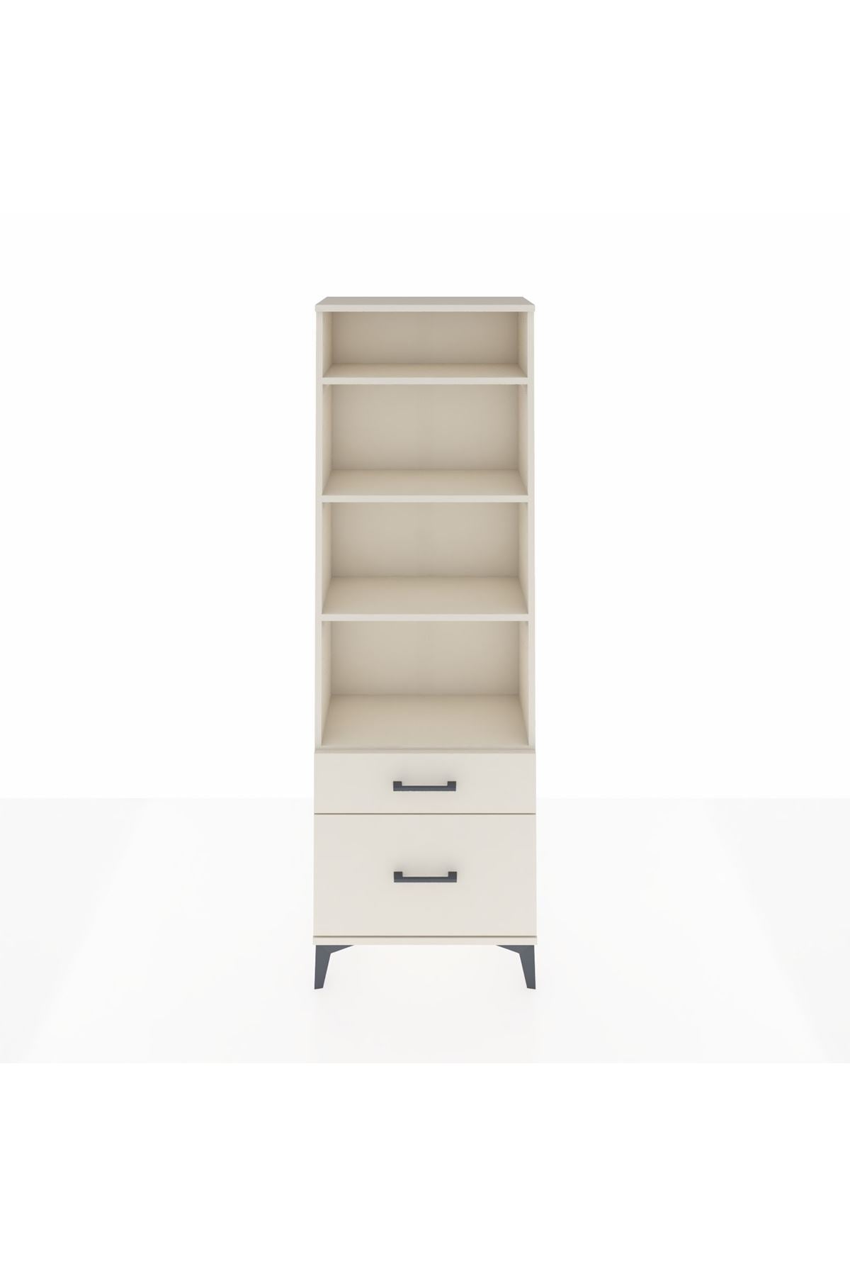 Arges Dolap 4 Raflı 2 Çekmeceli 60x30x182 - S23M043V1A