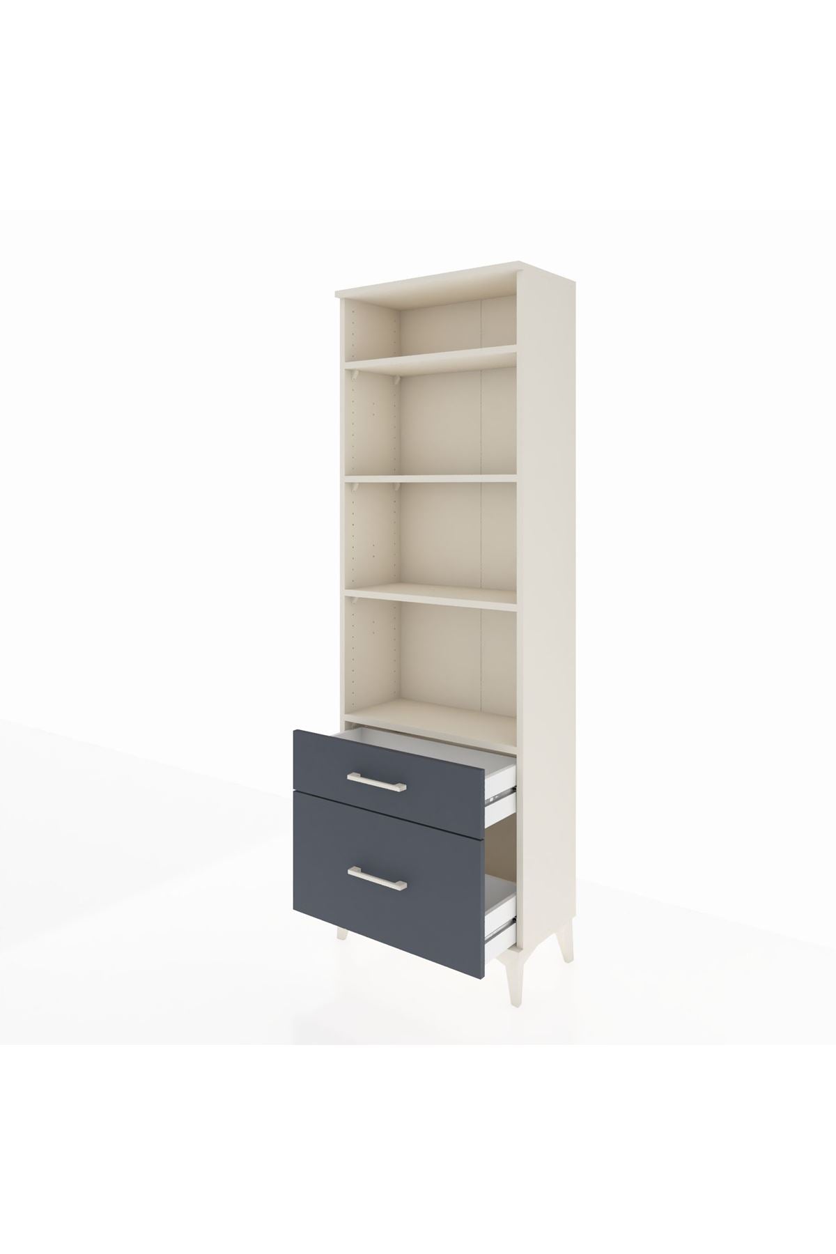 Arges Dolap 4 Raflı 2 Çekmeceli 60x30x182 - S23M043V2A