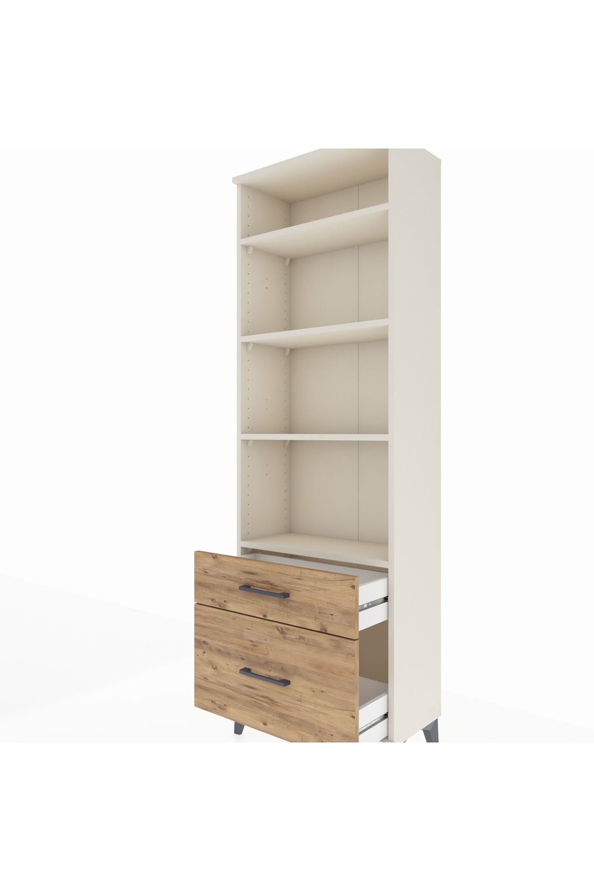 Arges Dolap 4 Raflı 2 Çekmeceli 60x30x182 - S23M043V3A