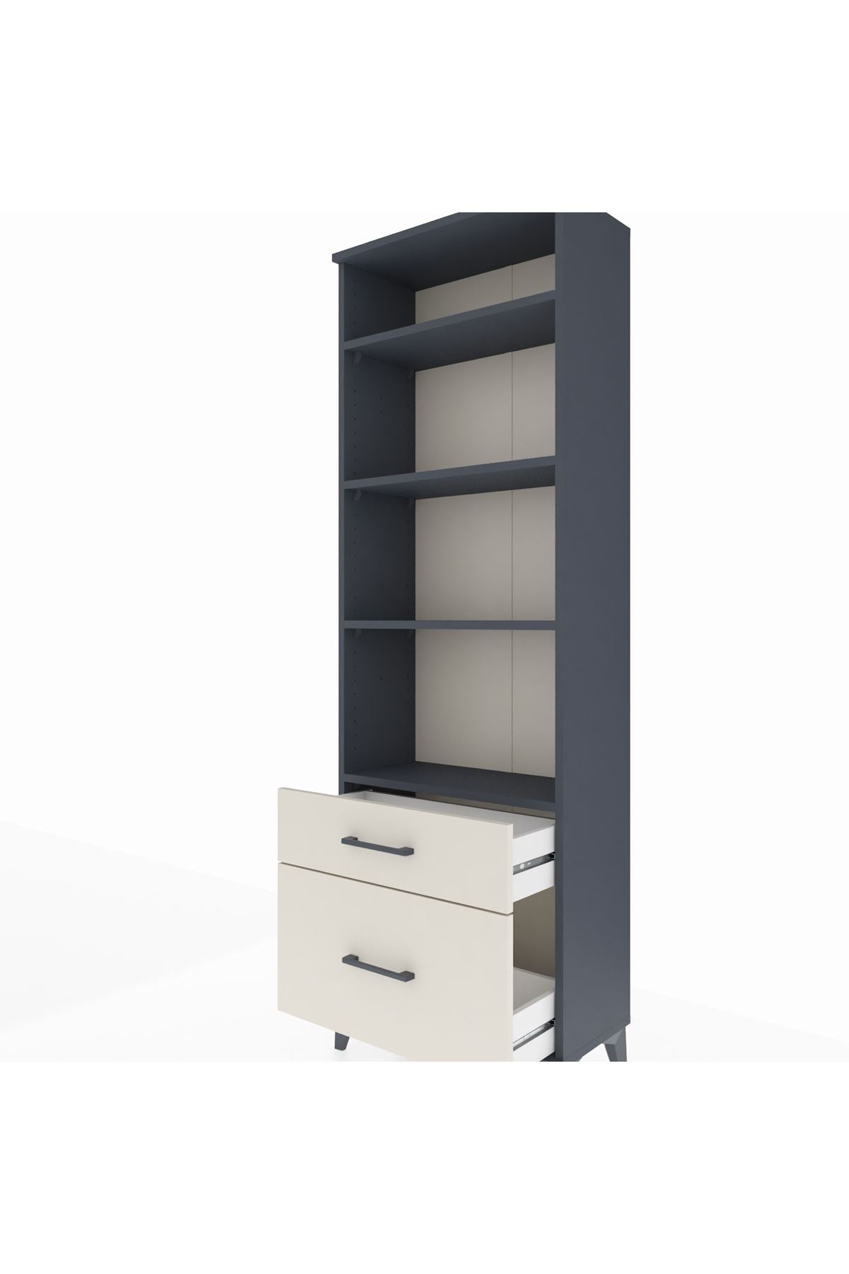 Arges Dolap 4 Raflı 2 Çekmeceli 60x30x182 - S23M043V4A