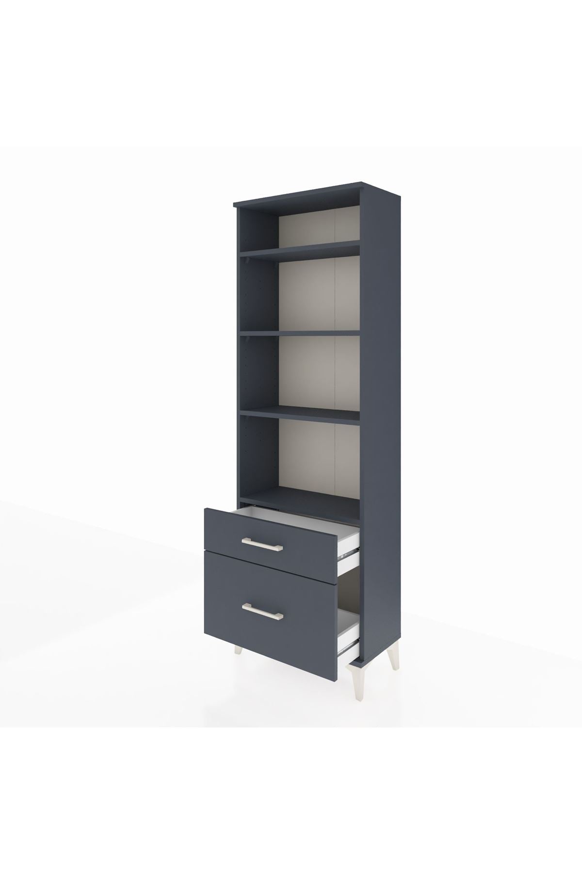 Arges Dolap 4 Raflı 2 Çekmeceli 60x30x182 - S23M043V5A