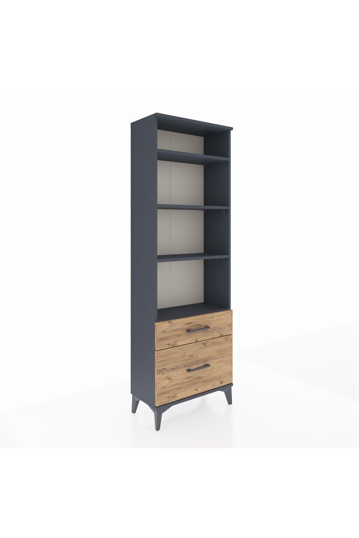 Arges Dolap 4 Raflı 2 Çekmeceli 60x30x182 - S23M043V6A
