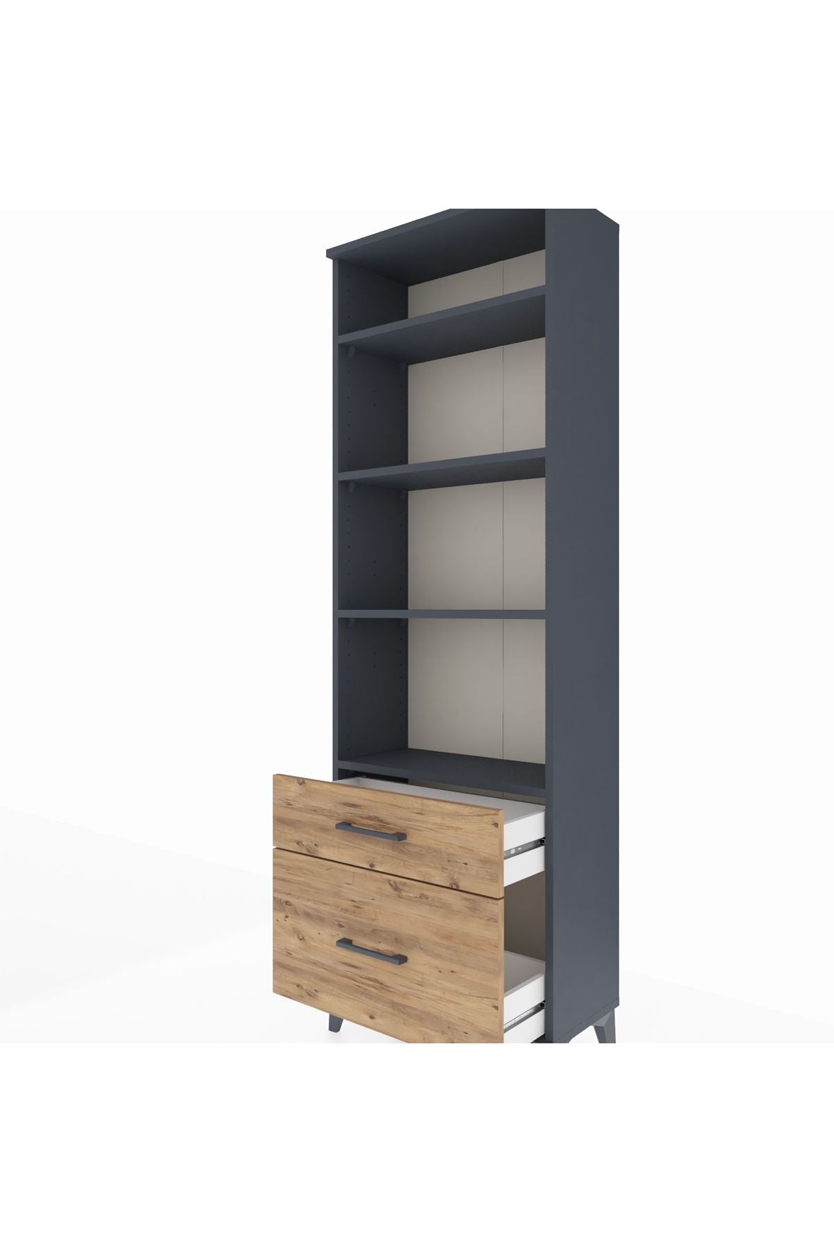 Arges Dolap 4 Raflı 2 Çekmeceli 60x30x182 - S23M043V6A