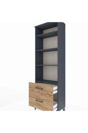 Arges Dolap 4 Raflı 2 Çekmeceli 60x30x182 - S23M043V6A